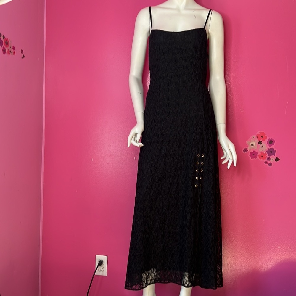 Free People Cherie Midi Dress Size Large black